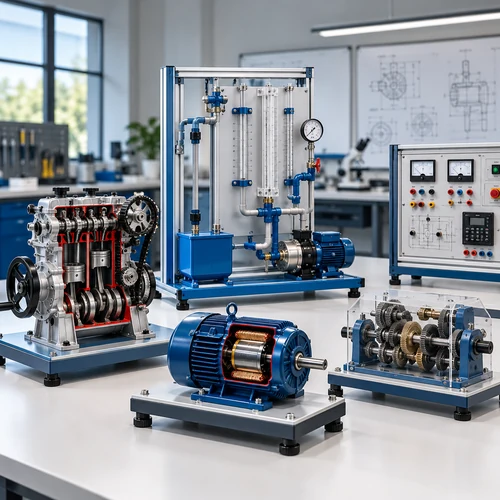 Engineering training equipment including hydraulic, electrical, mechanical and motor training systems